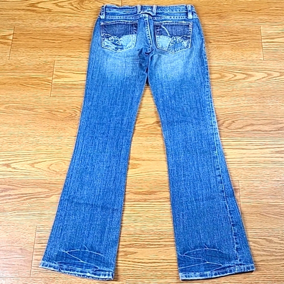 MISS ME JEANS WOMEN'S 26x31 BLUE BOOTCUT FADED DISTRESSED GIRLS PRE-OWNED DENIM - Picture 4 of 8